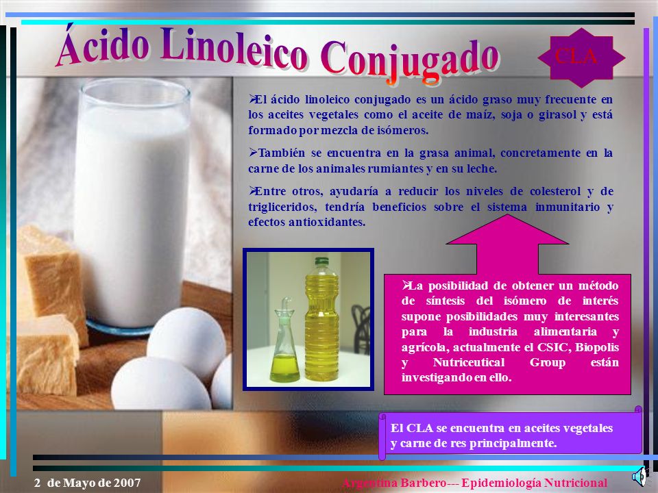 propiedades del acido linoleico